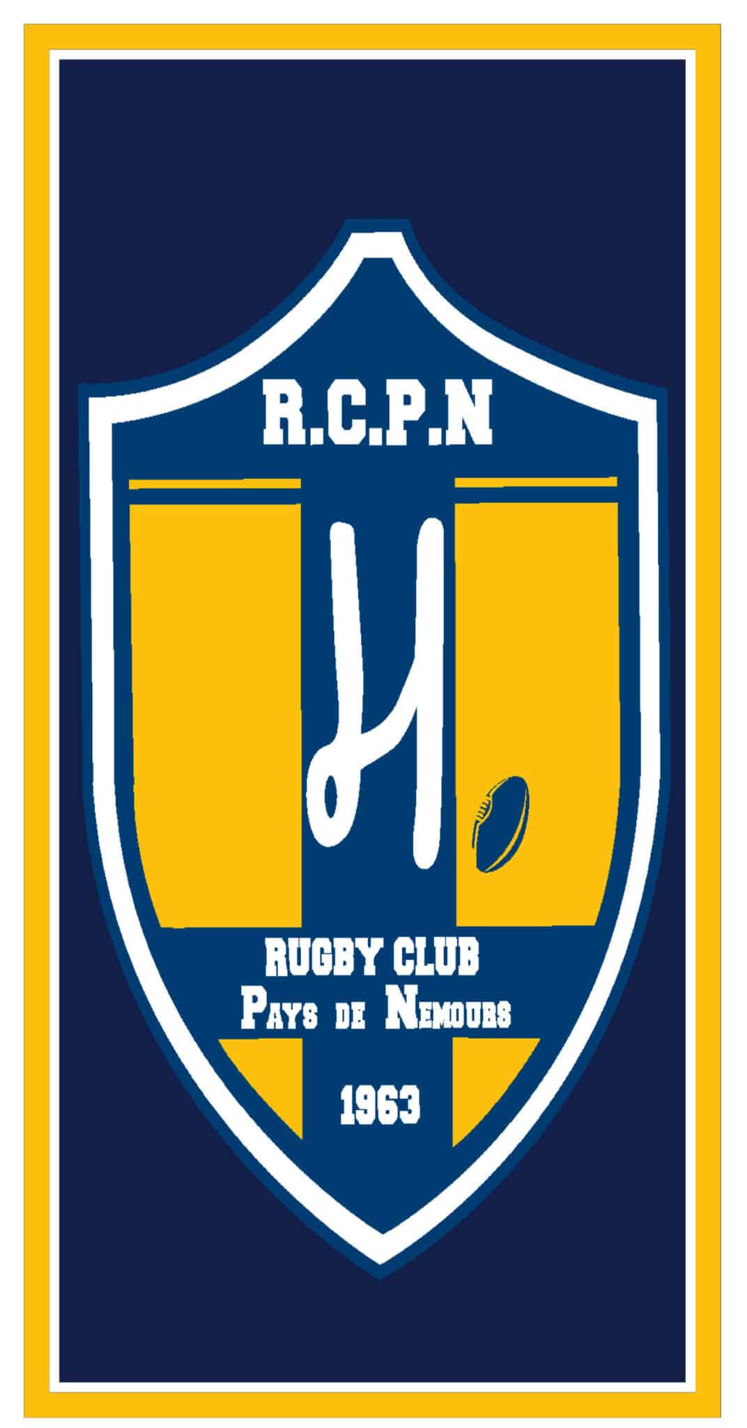 SERVIETTE DE BAIN SUBLIMEE RUGBY CLUB PAYS DE NEMOURS